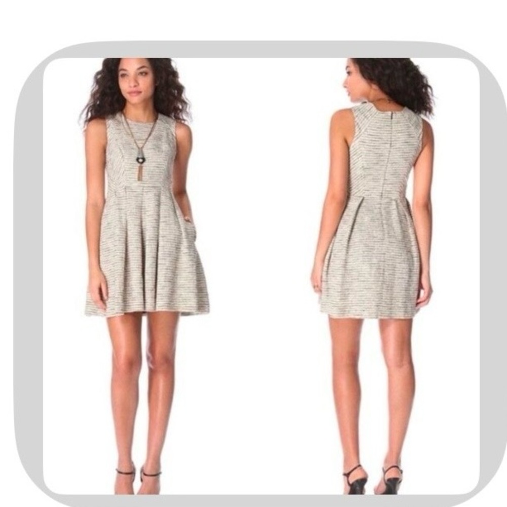 Shoshanna Silver Metallic Dress